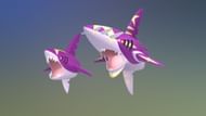 Shiny Sharpedo and Shiny Mega Sharpedo (Image via TPC)